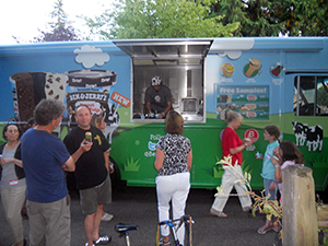 Seattle Night Out 2014 Ben and Jerry came to visit the block party at SW Henderson near the Fauntleroy Ferry Dock